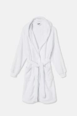 Mens Plush Gown WHITE 8 Mens Plush Gown WHITE -Mens Clothing Store 363818 04 5