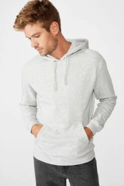 Essential Fleece Pullover LIGHT GREY MARLE