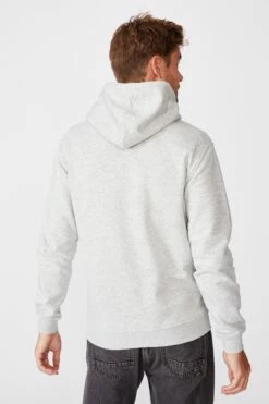 Essential Fleece Pullover LIGHT GREY MARLE -Mens Clothing Store 363820 06 3