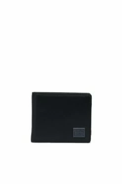 Herschel Hank Leather Rfid Wallet BLACK