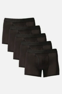 Multipack Mens Organic Cotton Trunk 5pk Black