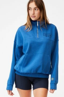 Afl Womens Fleece 1/4 Zip Jumper WEST COAST -Mens Clothing Store 9630250 17 1