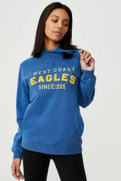 Afl Womens Embroidered Chenille Hoodie HAWTHORN