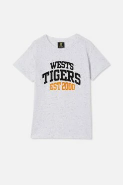 Nrl Kids Flocked Tee WESTS TIGERS