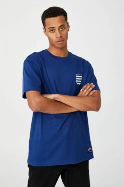 Afl Mens Crackle Badge Tee CARLTON -Mens Clothing Store 9630355 07 2