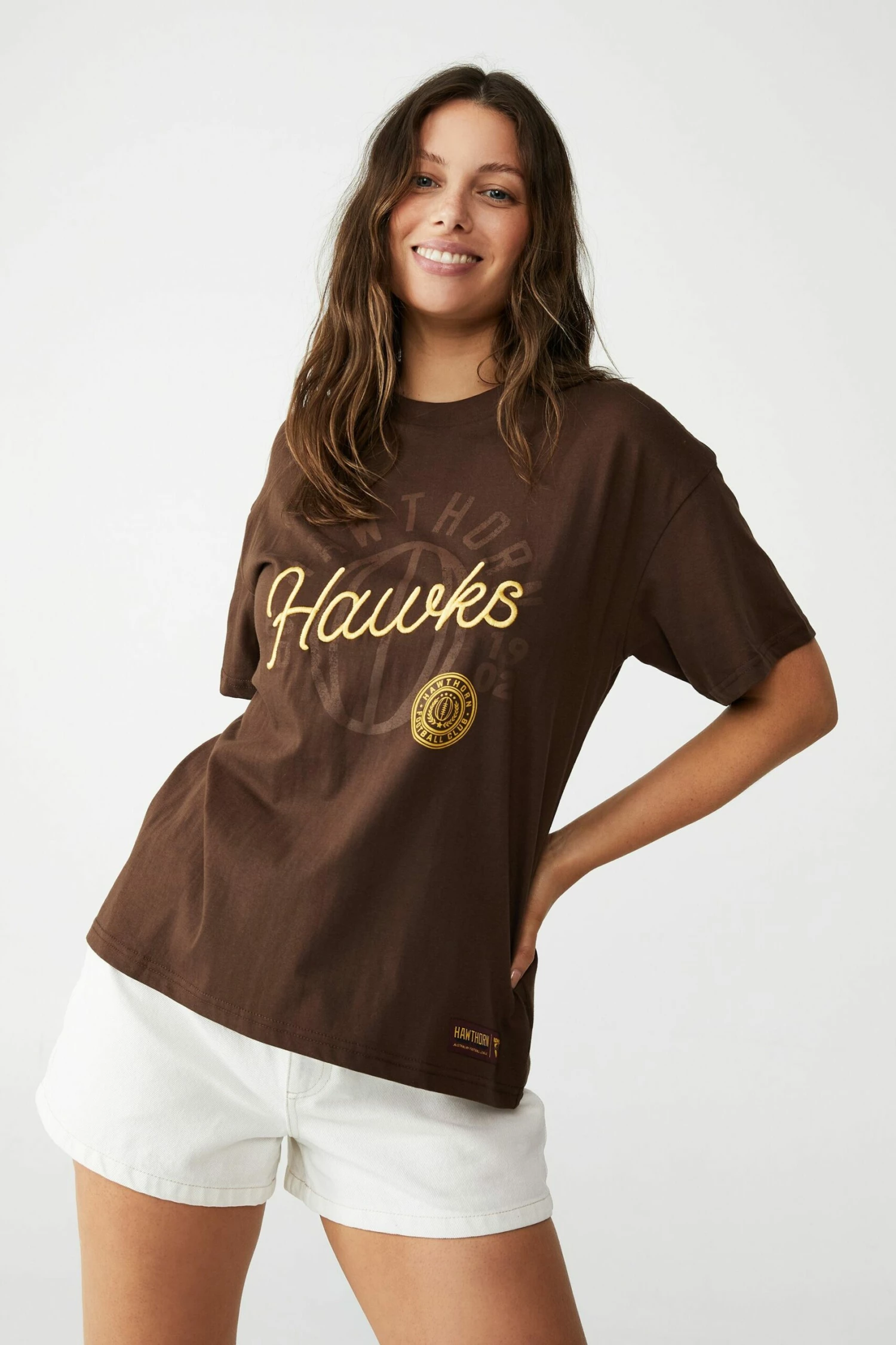 Afl Womens Embroidered Script Tee COLLINGWOOD 9 Afl Womens Embroidered Script Tee COLLINGWOOD - Image 9