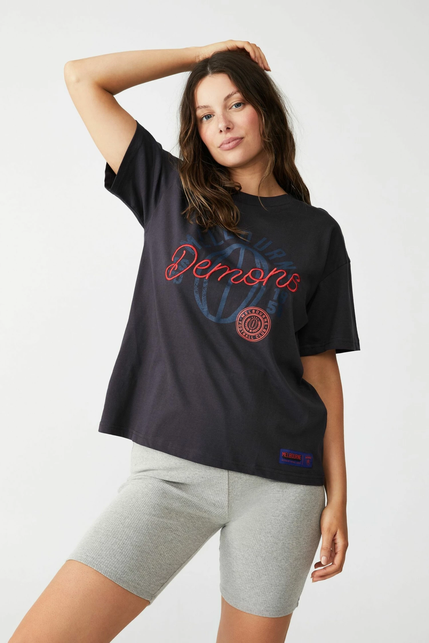 Afl Womens Embroidered Script Tee COLLINGWOOD 8 Afl Womens Embroidered Script Tee COLLINGWOOD - Image 8