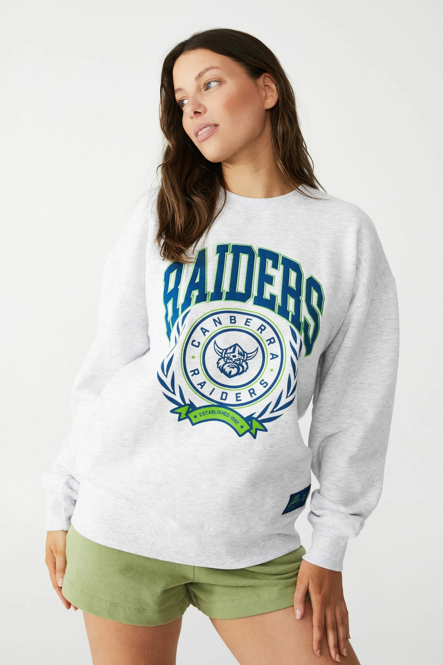 Nrl Womens Applique College Crew RAIDERS 5 Nrl Womens Applique College Crew RAIDERS - Image 5