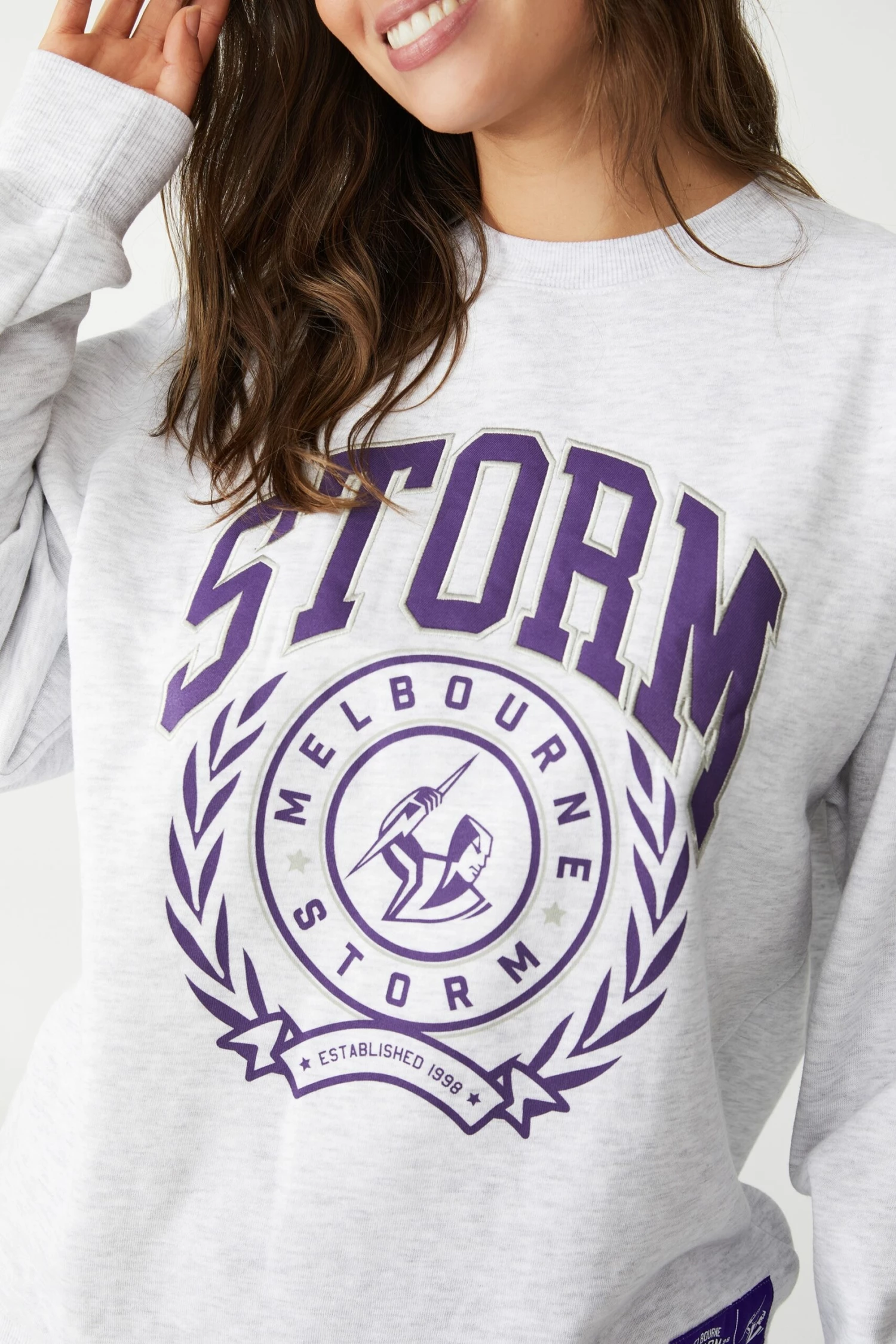 Nrl Womens Applique College Crew RAIDERS 12 Nrl Womens Applique College Crew RAIDERS - Image 12