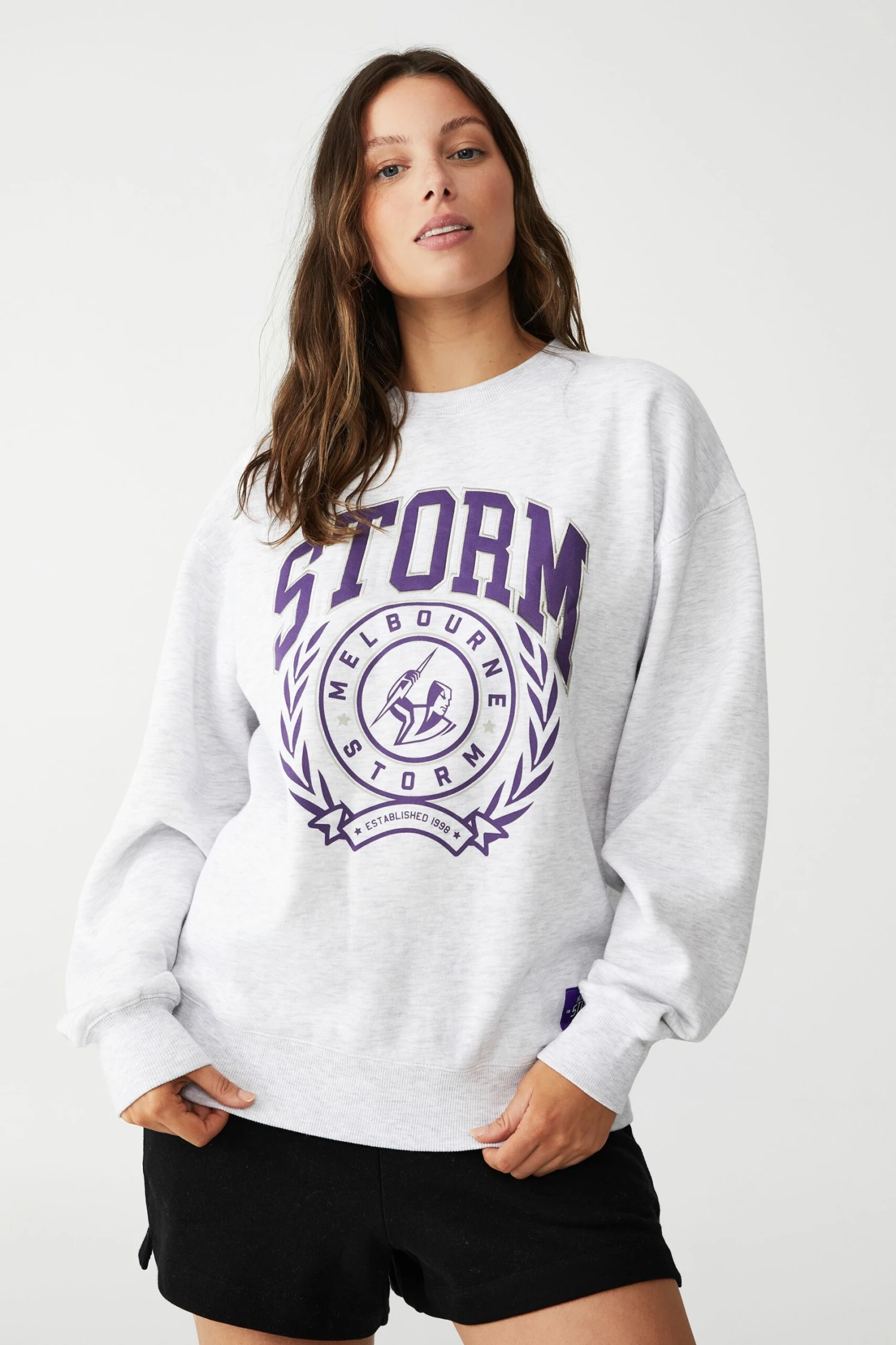 Nrl Womens Applique College Crew RAIDERS 11 Nrl Womens Applique College Crew RAIDERS - Image 11