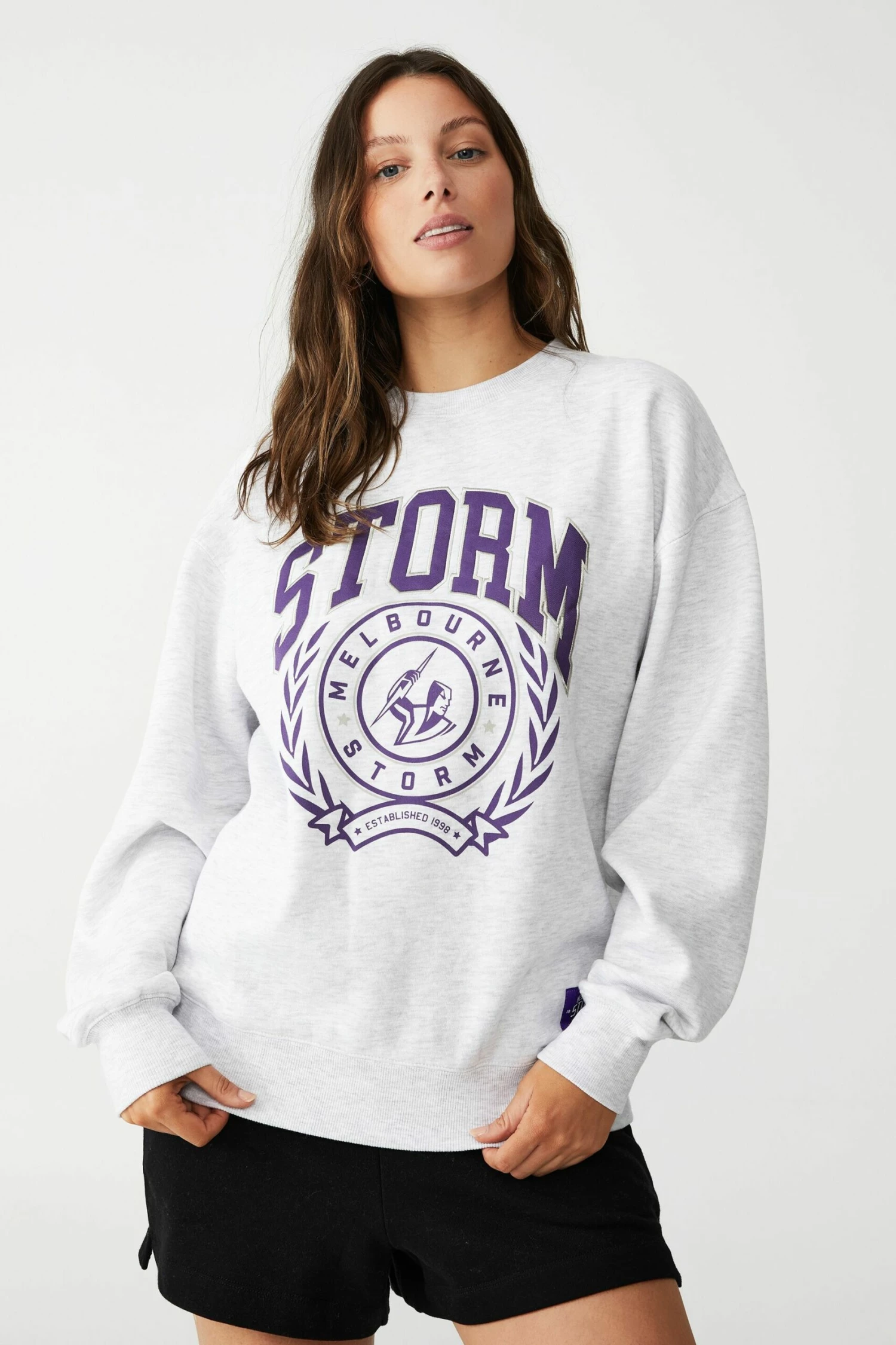 Nrl Womens Applique College Crew RAIDERS 2 Nrl Womens Applique College Crew RAIDERS - Image 2