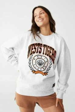 Nrl Womens Applique College Crew RAIDERS