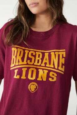 Afl Womens Distressed Flock Tee COLLINGWOOD -Mens Clothing Store 9630427 02 1