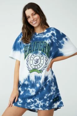 Nrl Womens Oversized Tee Nightie RAIDERS -Mens Clothing Store 9630428 09 2 1