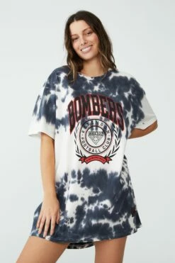 Afl Womens Oversized Tee Nightie BRISBANE -Mens Clothing Store 9630429 05 2