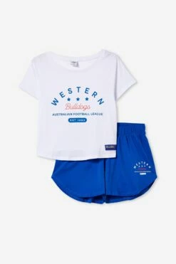 Afl Womens Ss Tee/Short Pj Set COLLINGWOOD
