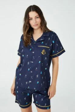 Nrl Adults Ss/Short Xmas Pj Set WESTS TIGERS -Mens Clothing Store 9630432 14 1