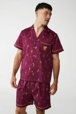 Afl Adults Ss/Short Xmas Pj Set PORT ADELAIDE -Mens Clothing Store 9630433 02 2