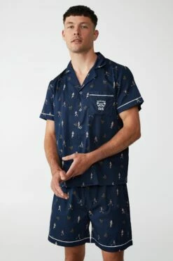 Afl Adults Ss/Short Xmas Pj Set PORT ADELAIDE -Mens Clothing Store 9630433 07 2