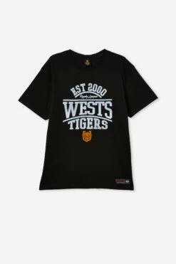 Nrl Mens Distressed Flock Tee TITANS