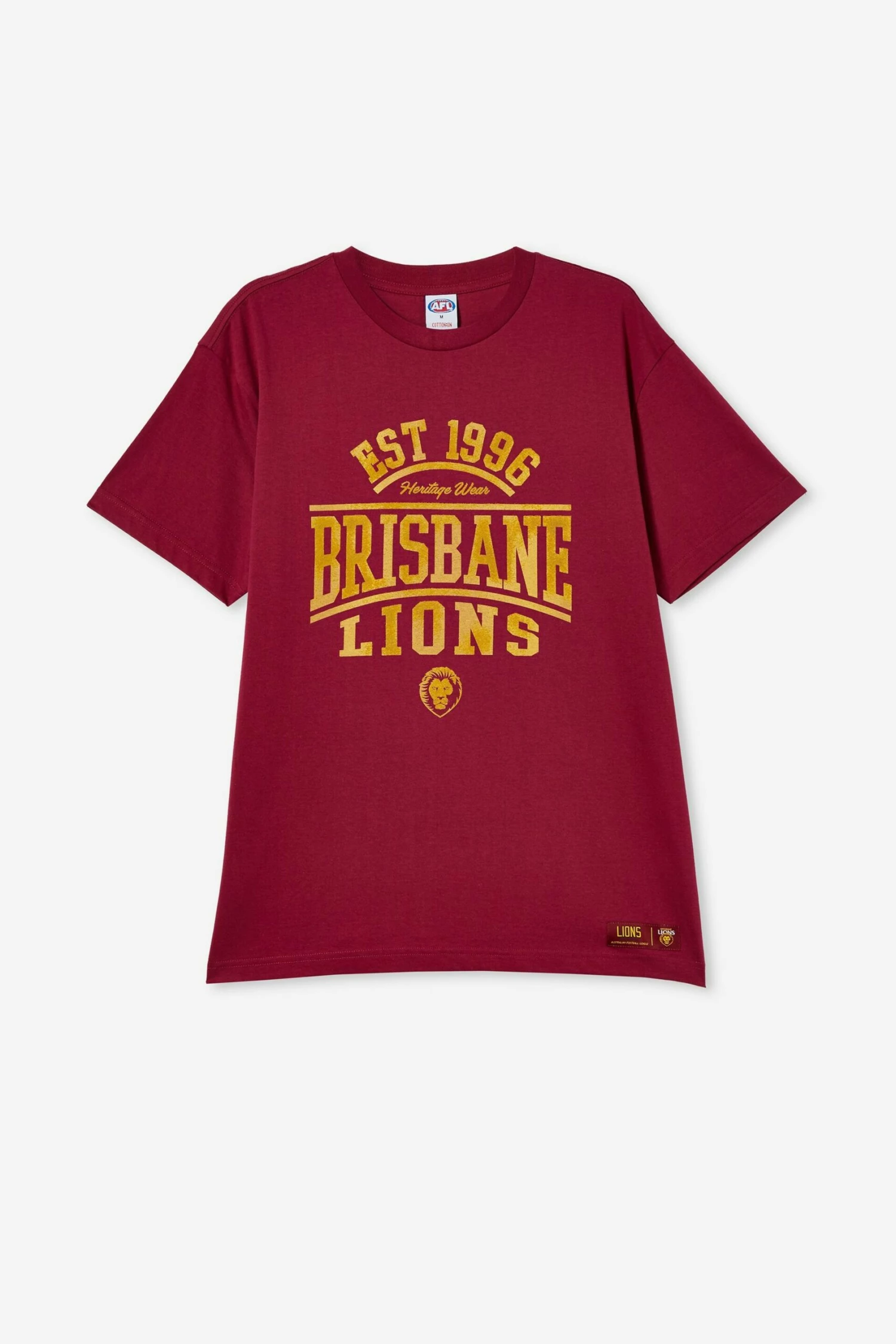 Afl Mens Distressed Flock Tee BRISBANE 16 Afl Mens Distressed Flock Tee BRISBANE - Image 16