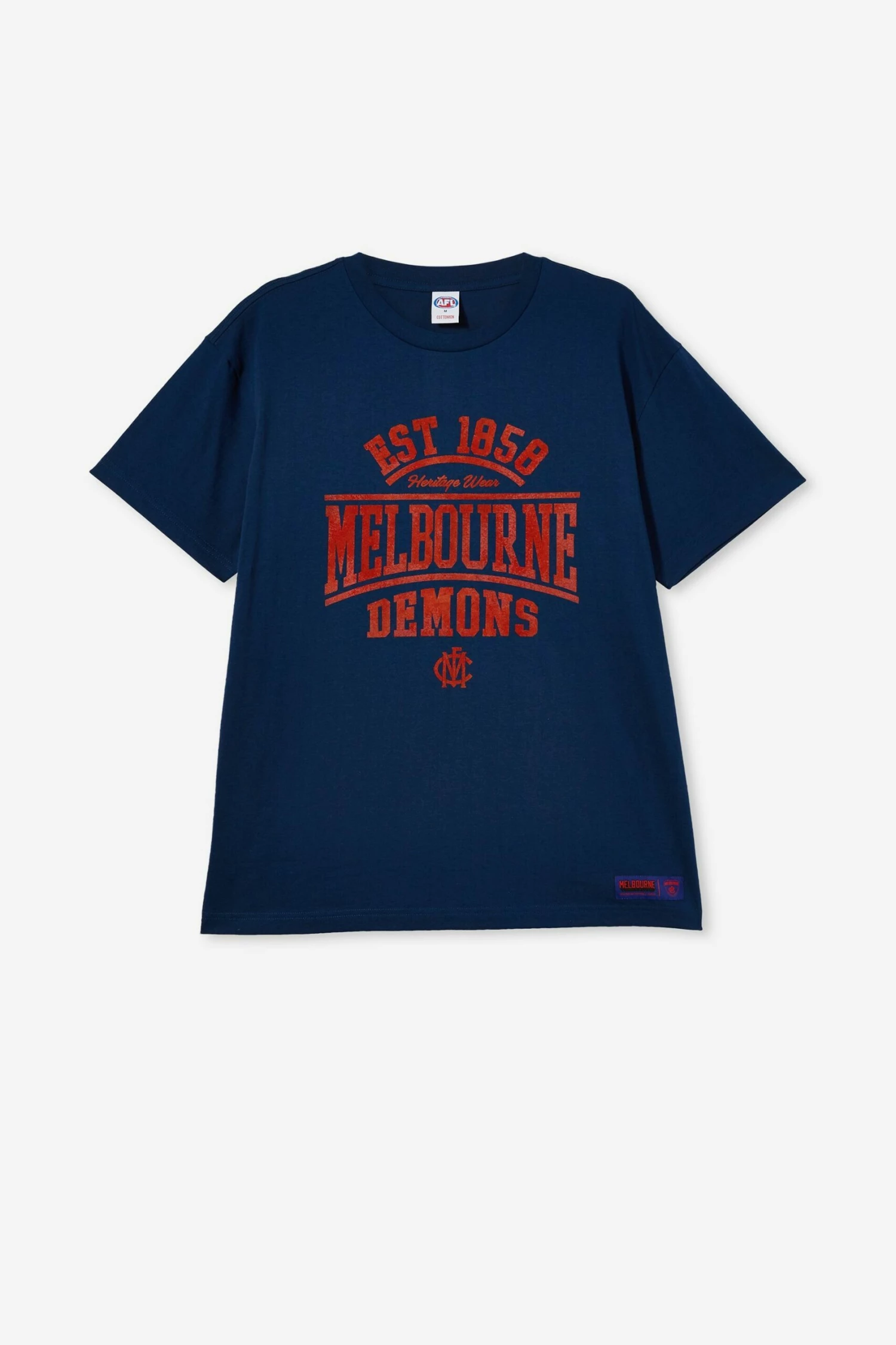 Afl Mens Distressed Flock Tee BRISBANE 8 Afl Mens Distressed Flock Tee BRISBANE - Image 8