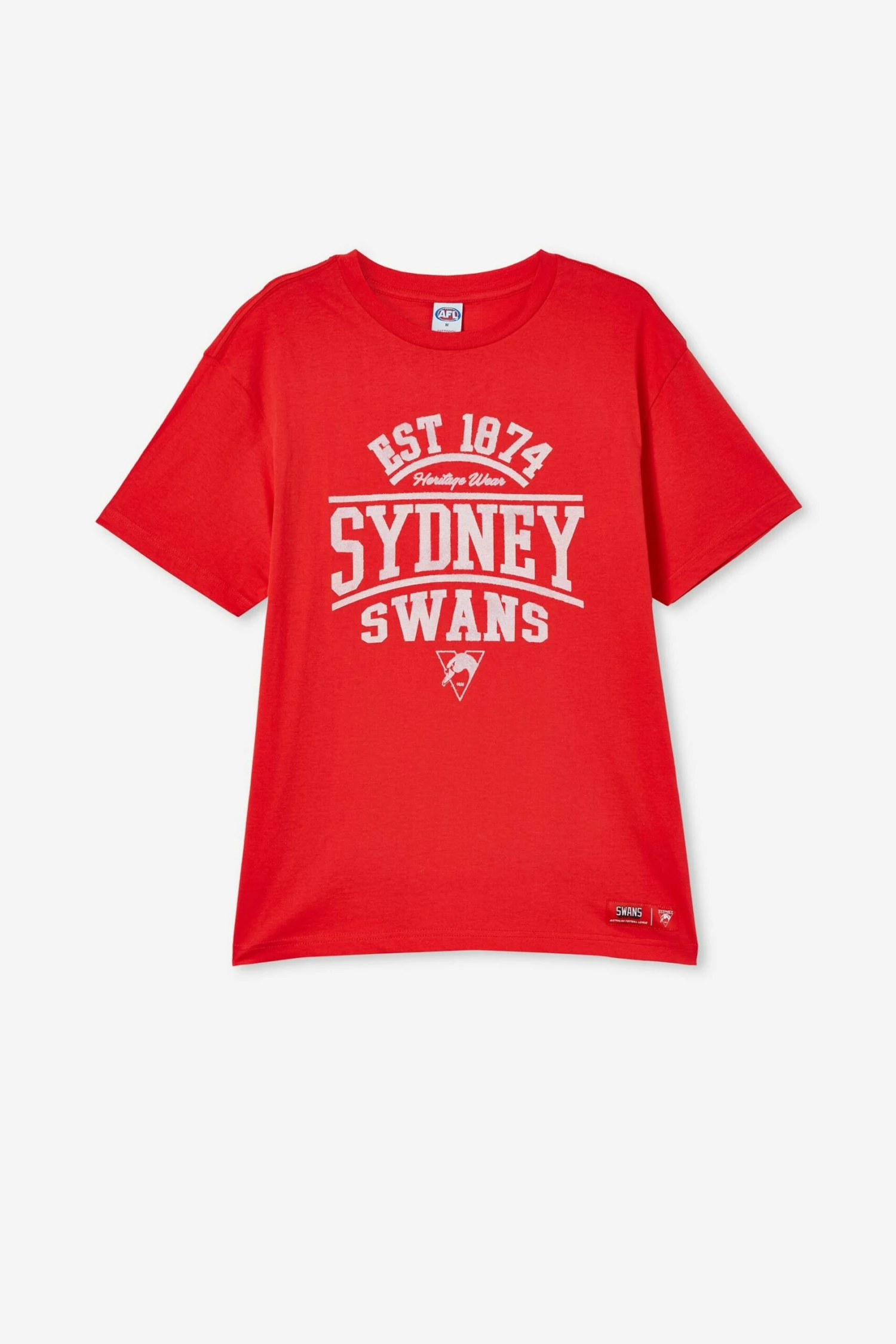 Afl Mens Distressed Flock Tee BRISBANE 3 Afl Mens Distressed Flock Tee BRISBANE - Image 3