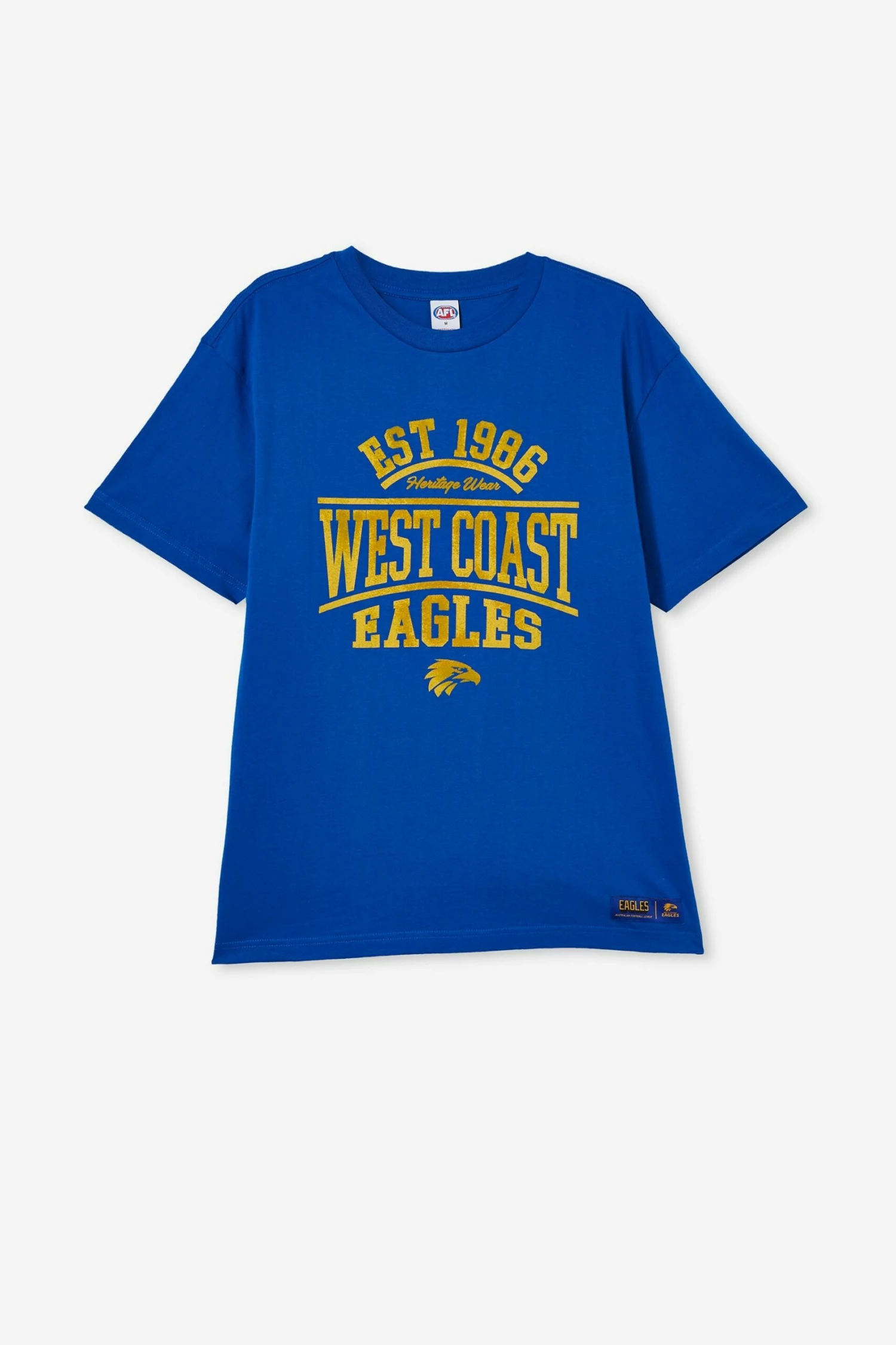 Afl Mens Distressed Flock Tee BRISBANE 2 Afl Mens Distressed Flock Tee BRISBANE - Image 2