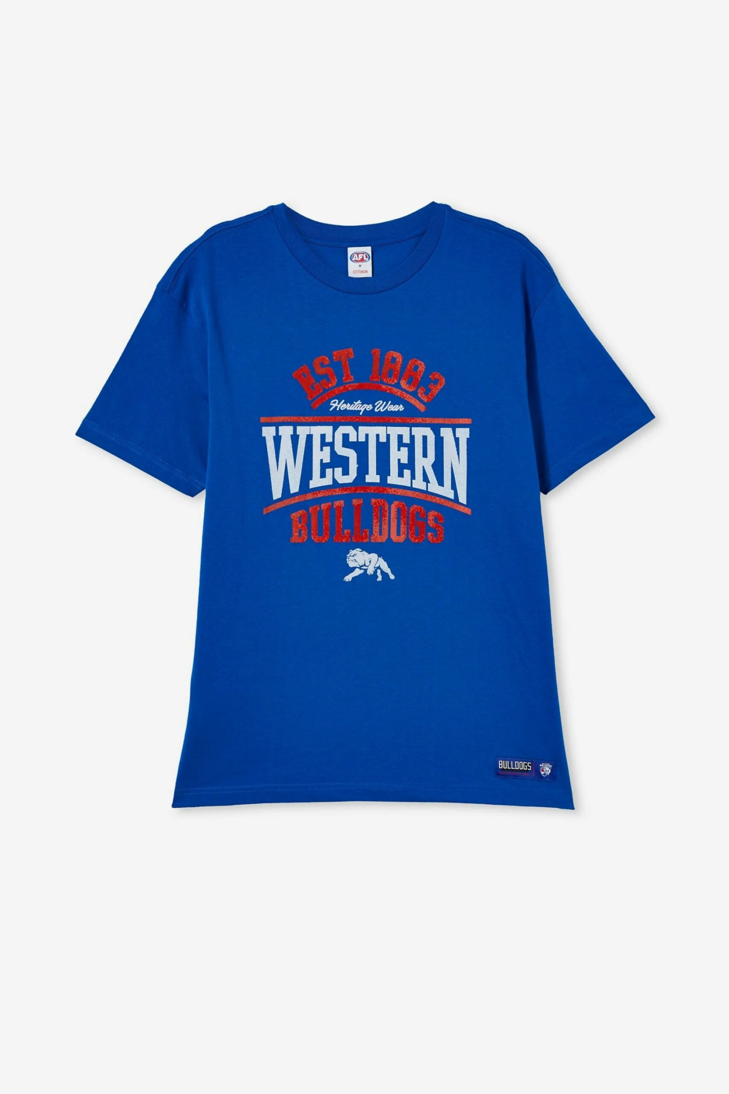 Afl Mens Distressed Flock Tee BRISBANE 1 Afl Mens Distressed Flock Tee BRISBANE