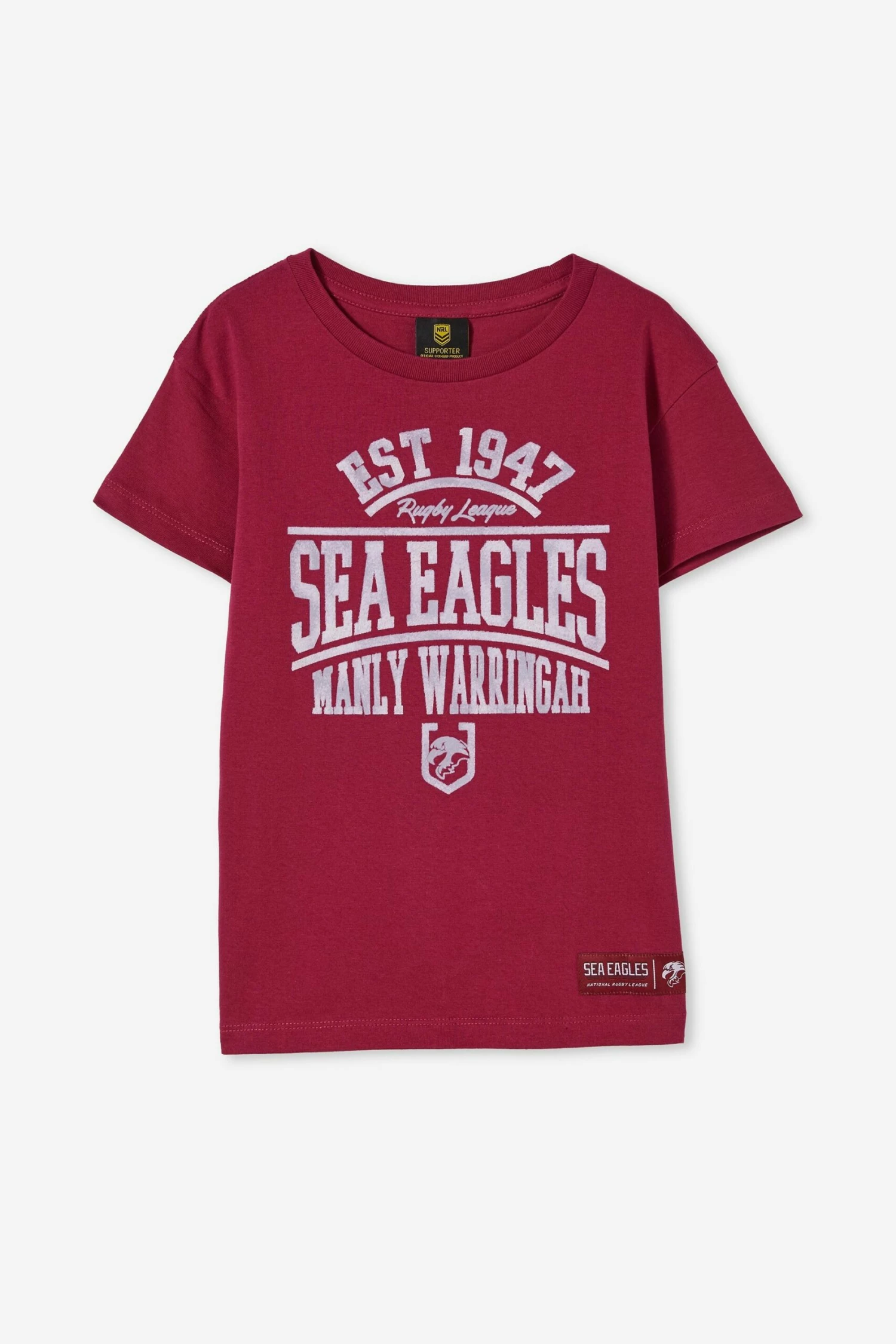 Nrl Kids Distressed Flock Tee SHARKS 4 Nrl Kids Distressed Flock Tee SHARKS - Image 4