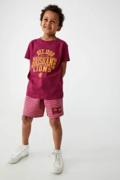 Afl Kids Distressed Flock Tee GEELONG -Mens Clothing Store 9630443 02 2