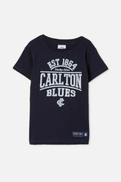 Afl Kids Distressed Flock Tee GEELONG -Mens Clothing Store 9630443 03 2