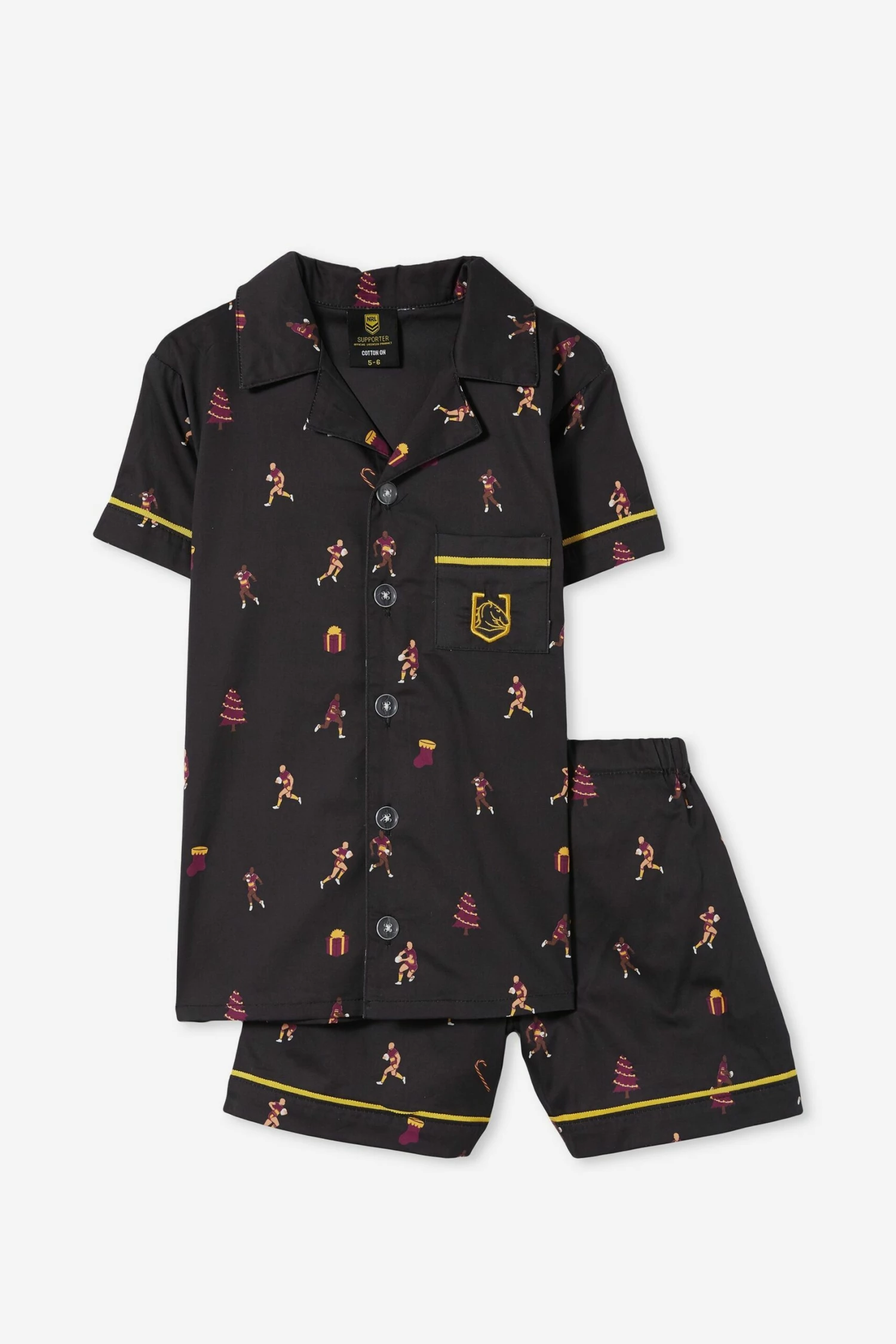 Nrl Kids Club Xmas Pj Set BRONCOS 15 Nrl Kids Club Xmas Pj Set BRONCOS - Image 15