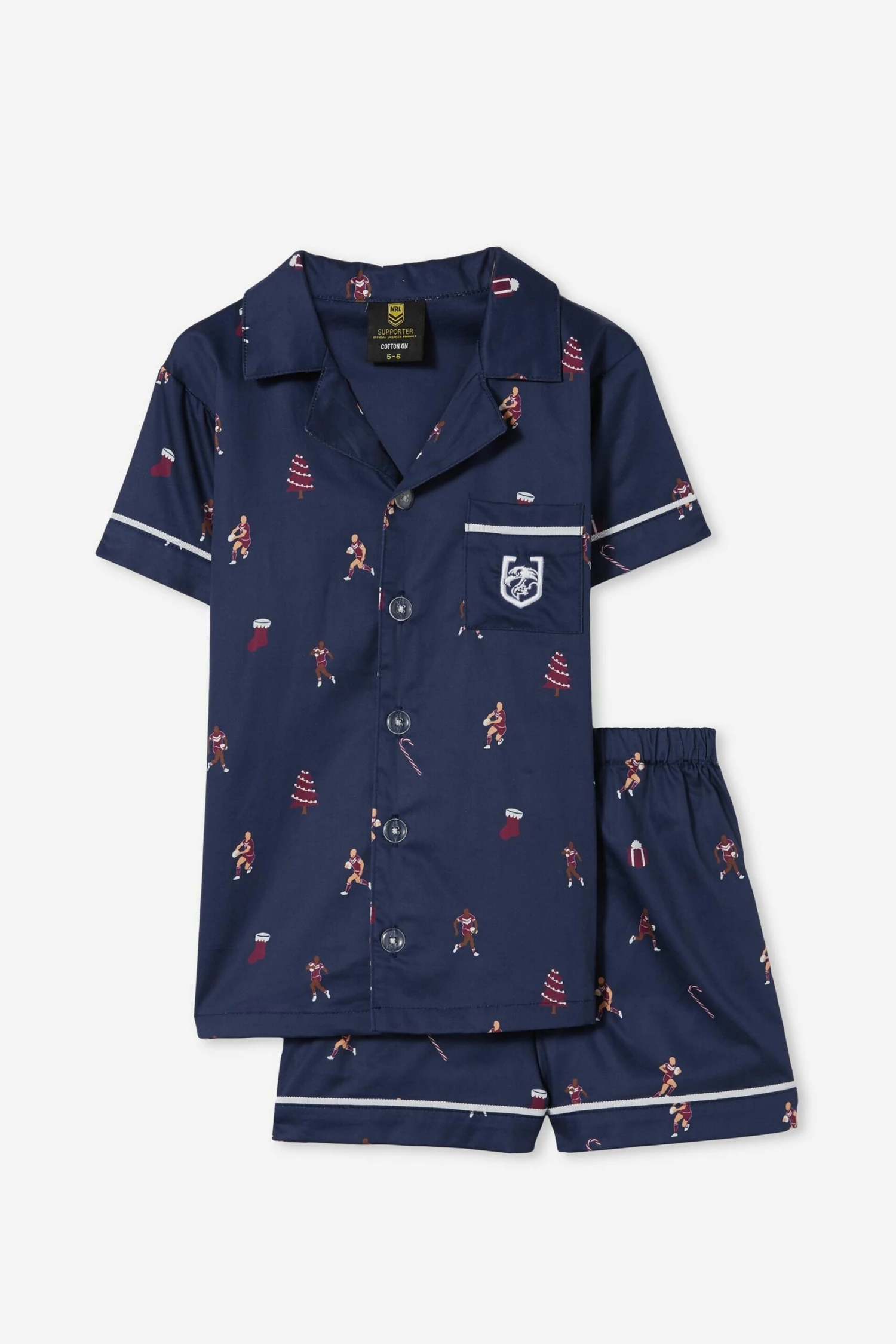 Nrl Kids Club Xmas Pj Set BRONCOS 5 Nrl Kids Club Xmas Pj Set BRONCOS - Image 5
