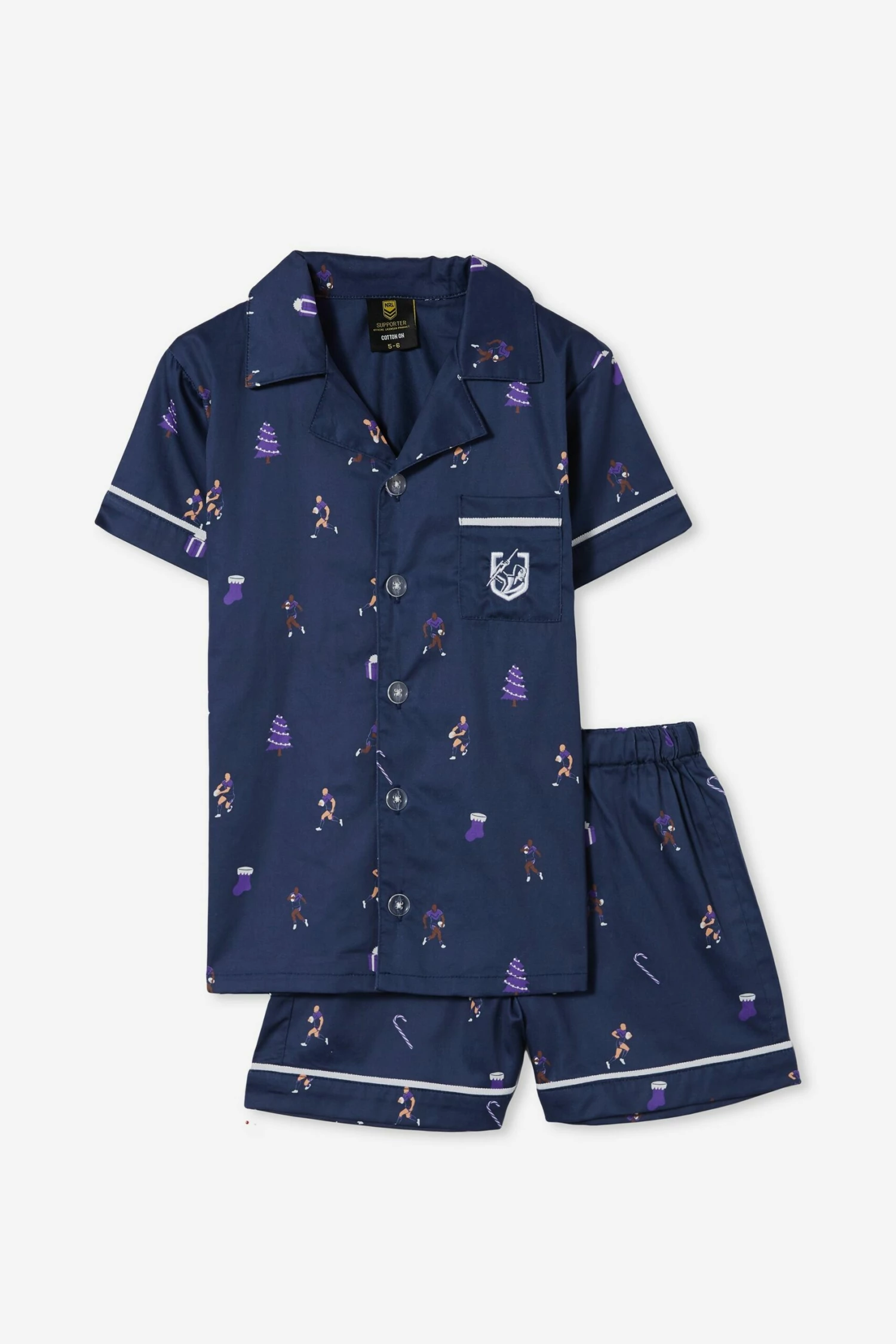 Nrl Kids Club Xmas Pj Set BRONCOS 3 Nrl Kids Club Xmas Pj Set BRONCOS - Image 3