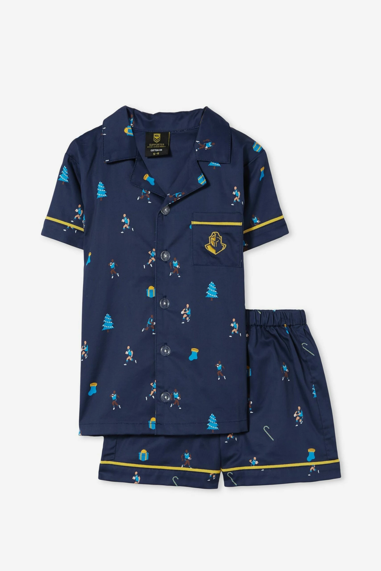 Nrl Kids Club Xmas Pj Set BRONCOS 2 Nrl Kids Club Xmas Pj Set BRONCOS - Image 2