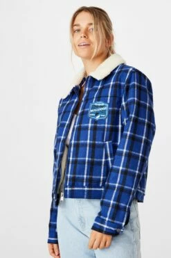 Nrl Womens Sherpa Jacket BULLDOGS