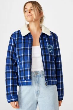 Nrl Womens Sherpa Jacket BULLDOGS -Mens Clothing Store 9801286 02 4