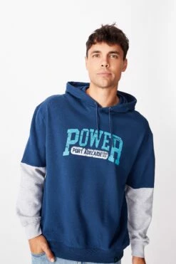 Afl Mens Panel Hoodie PORT ADELAIDE -Mens Clothing Store 9801335 13 1