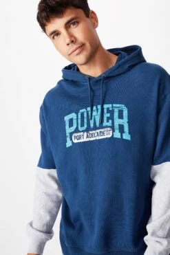 Afl Mens Panel Hoodie PORT ADELAIDE -Mens Clothing Store 9801335 13 4